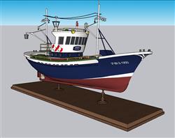 渔船打捞船工艺品SU模型