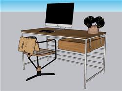 电脑桌书桌SU模型