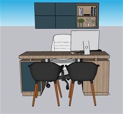 书桌办公桌椅家具SU模型