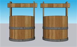 水桶木桶SU模型