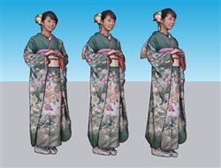 日本日式和服SU模型