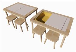 儿童玩具桌儿童桌sketchup模型(ID36933)