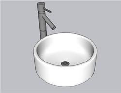洗手池台盆SU模型