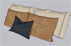 床上用品枕头靠枕SU模型
