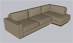L形沙发L型SU模型