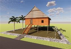 东南亚高脚屋木房子SU模型