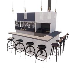 厨房橱柜吧台su素材模型(ID39115)