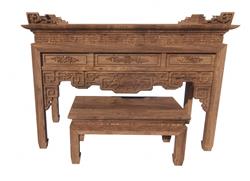 中式实木供桌SU模型