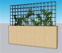 隔断柜植物SU模型