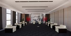 新中式会议室接待室草图模型(ID40048)
