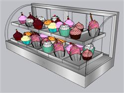 冰激凌冰淇淋展柜SU模型