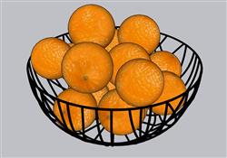 装饰橘子水果篮SU模型