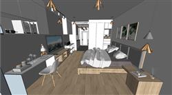 单身公寓设计草图模型(ID40225)