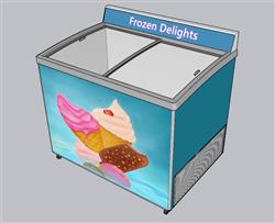 冰激凌柜冰柜冰箱SU模型