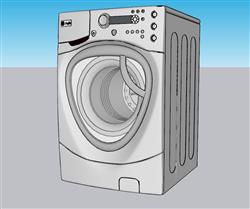 滚筒洗衣机家电SU模型