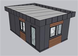 板房木屋建筑SU模型