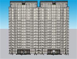 高层住宅公寓楼草图模型(ID40753)