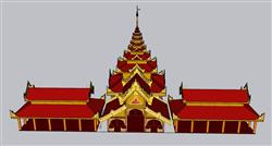 泰式寺庙SU模型