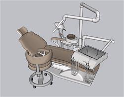 牙科治疗床牙科床SU模型