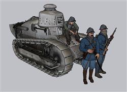 坦克二战士兵SU模型