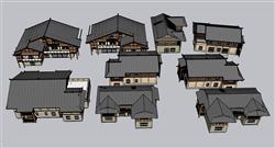 中式民居民宿SU模型