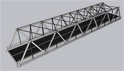 公路铁拉桥SU模型