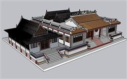 东南亚古建筑SU模型