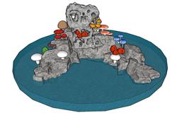 假山蘑菇景观SU模型