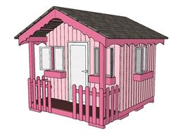 粉色木屋SU模型