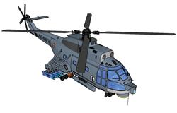 武装直升飞机SU模型