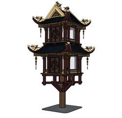 中式古典灯笼SU模型