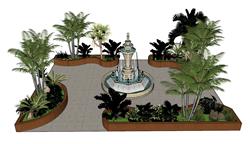 景观喷泉SU模型