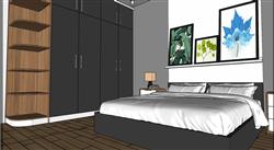 室内卧室房间su模型(ID88210)-www.1skp.com