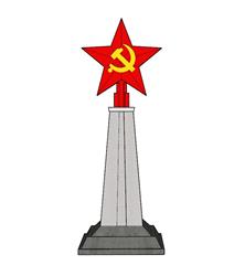 党建党徽雕塑SU模型