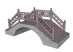 拱桥景观桥SU模型