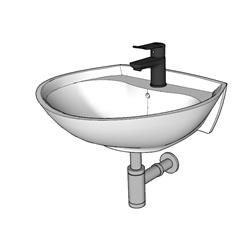 洗手池台盆洗簌台SU模型