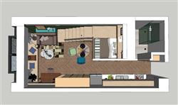 单身公寓家装su模型(ID89638)-www.caotu66.com