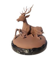 小鹿雕塑SU模型