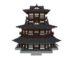 中式古建阁楼SU模型