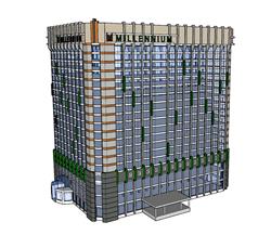 酒店办公楼建筑SU模型