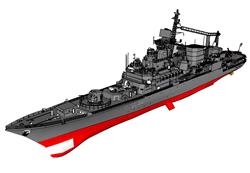 军舰导弹驱逐舰SU模型