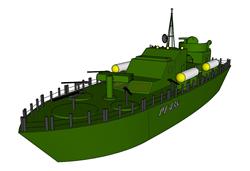 导弹艇船SU模型