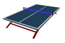 乒乓球球桌健身SU模型