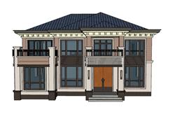 新中式别墅自建房SU模型