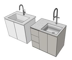 洗手池池盆SU模型