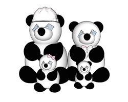 熊猫布娃娃SU模型