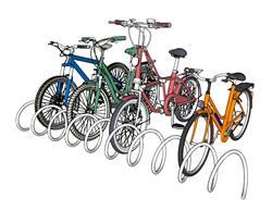自行车单车停车架SU模型