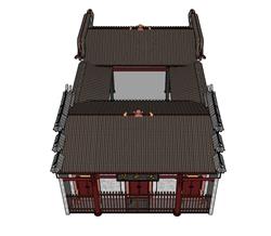 中式古建祠堂SU模型