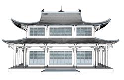 中式古建筑阁楼SU模型