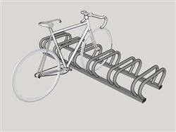 单车自行车停车架SU模型